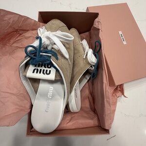 Miu Miu suede mules